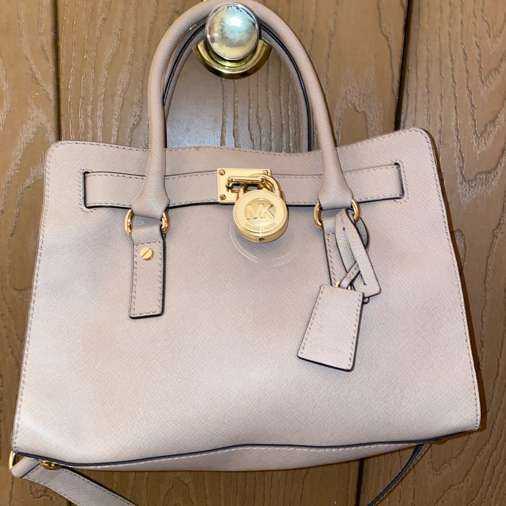 Michael Kors Dusty Rose Colored Hamilton Handbag